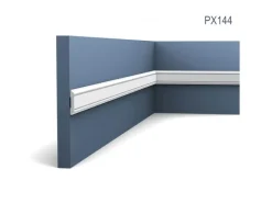 Zierprofile^ORAC DECOR PX144 AXXENT Profilleiste Zierleiste Wand-Profil-Fries-Leiste 2 m 200 cm x 4,7 cm x 0,8 cm Weiß