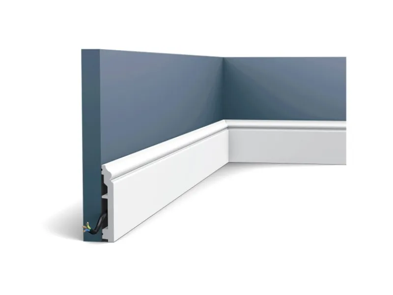 ORAC DECOR SX173 AXXENT CONTOUR Sockelleiste Zierleiste Wandleiste 2 m 200 cm x 10,0 cm x 1,6 cm Weiß