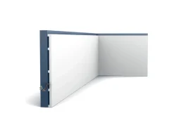 ORAC DECOR SX207 MODERN SQUARE Sockelleiste Zierleiste Wandpaneel Wandleiste 2 m Weiß