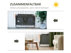 Outsunny Stühle^Campingstuhl Stahl Oxfordstoff 114B x 67T x 80H cm