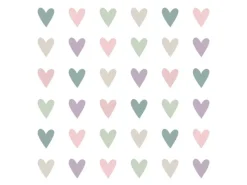 PPD Papier Servietten^Papierservietten mit Herzen 16,5 cm x 16,5 cm 20 Stück Pastell FSC®