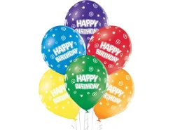 Party Factory Geschenkartikel^Latexballon Ø 25 cm Happy Birthday Adult 10 Stück