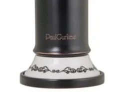 PaulGurkes Schwarze Retro Waschtischarmatur Einhandmischer Bordüre Nostalgie Wasserhahn