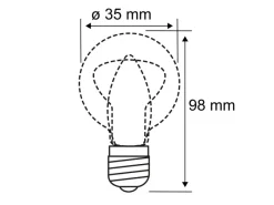 Paulmann LED-Kerze Filament Plug & Shine 24 V 2 W 1900 K Dimmbar