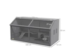 PawHut Leitern|Kleintierbedarf^Hamsterkäfig 100cm mit Hängebrücke Leitern