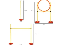 PawHut Hundebedarf^Hunde Agility Set 3-in-1-Training Inklusive Tasche