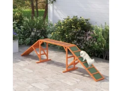 PawHut Hundebedarf^Hunde Agility Steg Tannenholz Orange 325L x 55B x 69H cm