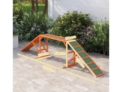 PawHut Hundebedarf^Hunde Agility Steg Tannenholz Orange 325L x 55B x 69H cm