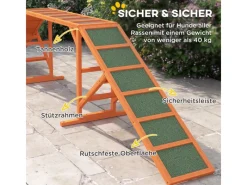 PawHut Hundebedarf^Hunde Agility Steg Tannenholz Orange 325L x 55B x 69H cm