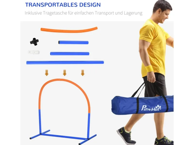 PawHut Hundebedarf^Hunde-Agility-Trainingsgeräte mit Tragetasche