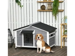 PawHut Hundebedarf^Hundehütte mit Asphaltdach 109 x 79 x 72 cm