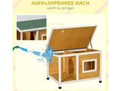 PawHut Hundebedarf^Hundehütte mit Terrasse