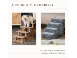 PawHut Hundetreppe 4 Stufig