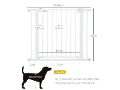 PawHut Türschutzgitter Verstellbar Auto-Close
