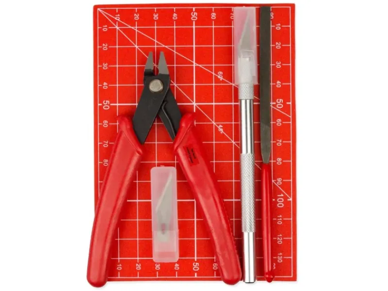 Pebaro Bastelset mit Messer Seitenschneider und Matte