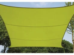 Perel Viereck-Sonnensegel 500 cm x 500 cm Limegrün
