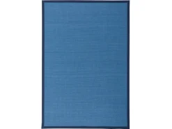 Bordüren^Pergamon Sisalteppich Natura Klassisch mit Bordüre Blau 150x150cm