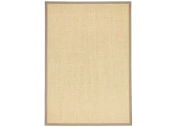 Bordüren^Pergamon Sisalteppich Natura Klassisch mit Bordüre Creme Taupe 150x150cm