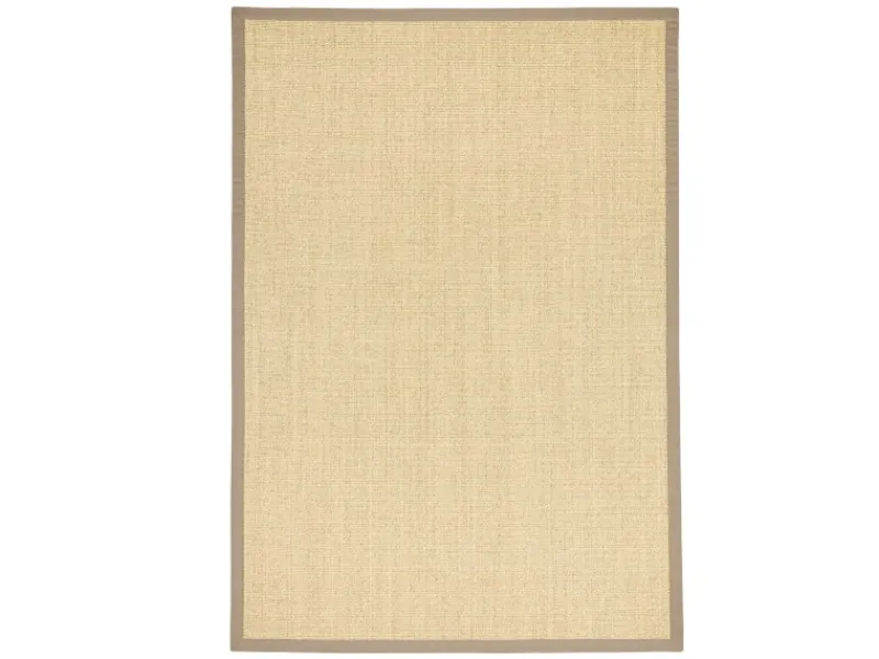 Bordüren^Pergamon Sisalteppich Natura Klassisch mit Bordüre Creme Taupe 150x150cm