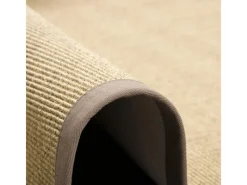 Bordüren^Pergamon Sisalteppich Natura Klassisch mit Bordüre Creme Taupe 150x150cm