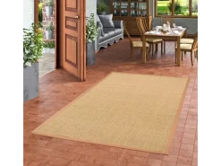 Pergamon Sisalteppich Natura Klassisch mit Bordüre Nuss 150x150cm