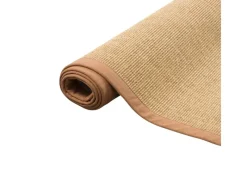 Pergamon Sisalteppich Natura Klassisch mit Bordüre Nuss 150x150cm