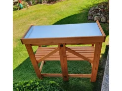 Promadino Pflanztisch klappbar mit verzinkter Arbeitsfläche 45 cm x 97 cm x 88 cm
