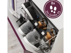 Posseik Möbelserien^Schuhschrank Elite 2 Klappen 8 Paar Schuhe 52 cm x 96 cm Weiß-Brombeer