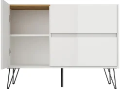 Posseik Sideboard Industrial S 2 Schubladen 1 Tür 100 cm Top