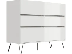 Posseik Sideboard Industrial M 6 Schubladen 120 cm Top