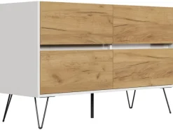Posseik Sideboards^Sideboard Industrial E 4 Schubladen 120 cm Front