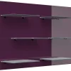 Posseik Schweberegale^Wandregal Elite 6 Glasablagen 104 cm x 60 cm Brombeer