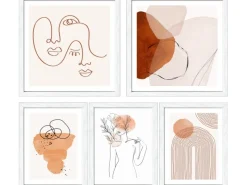 Pro Art Bilder^Bilder Framed Art Lines And Shapes XI 2x 28 x 28 cm, 3x 19 x 24 cm