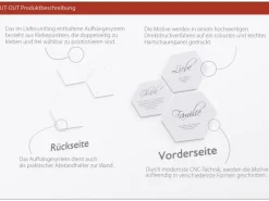 Pro Art Bilder^Bildkacheln Cut-Out Liebe I 3 Stk. 50 cm x 50 cm