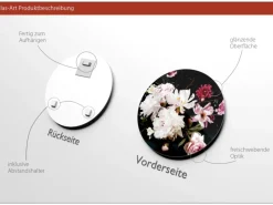 Pro Art Bilder^Glasbild Baroque Flowers V Ø 30 cm