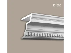 Zierprofile^PROFHOME 431302 Eckleiste Fassadenprofil Zierleiste Stuckleiste 2 m 200 cm x 25,7 cm x 20 cm Weiß