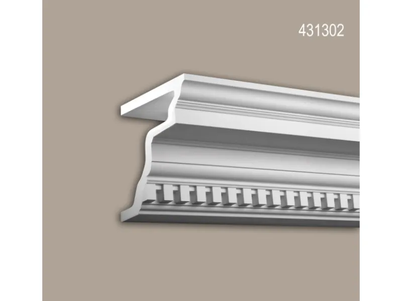Zierprofile^PROFHOME 431302 Eckleiste Fassadenprofil Zierleiste Stuckleiste 2 m 200 cm x 25,7 cm x 20 cm Weiß