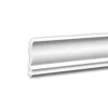 PROFHOME 650105 Eckleiste Stuckleiste Deckenleiste Zierleiste Stoßfest 2 m 200 cm x 6,3 cm x 6,0 cm Weiß