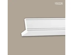 PROFHOME 150226 Eckleiste Zierleiste für indirekte Beleuchtung Stuckleiste 2 m 200 cm x 5,5 cm x 5,5 cm Weiß