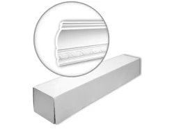 PROFHOME 150256 Eckleisten 1 Karton Set mit 6 Zierleisten 12 m Weiß