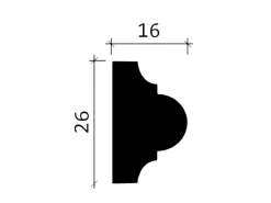 Zierprofile^PROFHOME 1 MUSTERSTÜCK S-151353 10 cm MUSTER der Wandleiste Zierleiste