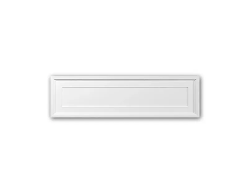 PROFHOME 489001 Pediment Fassadenstuck Fensterumrandung Fassaden Element 90,2 cm x 5,4 cm x 51 cm Weiß