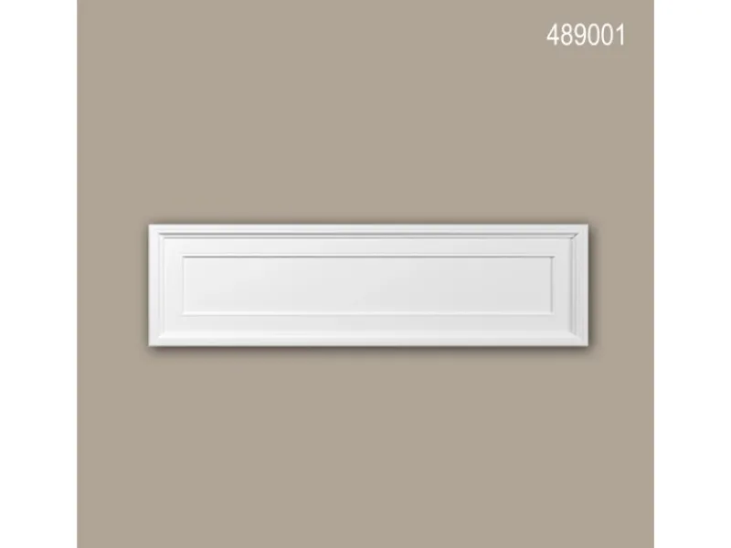 PROFHOME 489001 Pediment Fassadenstuck Fensterumrandung Fassaden Element 90,2 cm x 5,4 cm x 51 cm Weiß