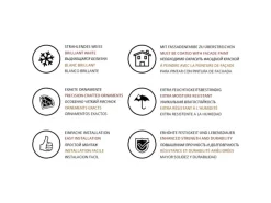 Außen-Fassadenfarben^PROFHOME 437101 Regula Außenstuck Zierelement Fassaden Element 12 cm x 0,8 cm x 1,9 cm Weiß