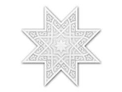 Deckenplatten^PROFHOME 157501 RoSette Deckenplatte Zierelement Deckenelement 53,5 x 53,5 cm 53,5 cm x 53,5 cm x 6,1 cm Weiß