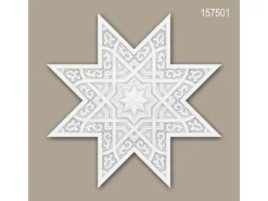 Deckenplatten^PROFHOME 157501 RoSette Deckenplatte Zierelement Deckenelement 53,5 x 53,5 cm 53,5 cm x 53,5 cm x 6,1 cm Weiß