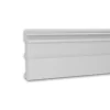 PROFHOME 653114 Sockelleiste Fußleiste Zierleiste Stuckleiste 2 m 200 cm x 1,5 cm x 15 cm Weiß