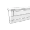 PROFHOME 404331 Stirnelement Außenstuck Zierelement Fassaden Element 6,7 cm x 6,7 cm x 20,8 cm Weiß