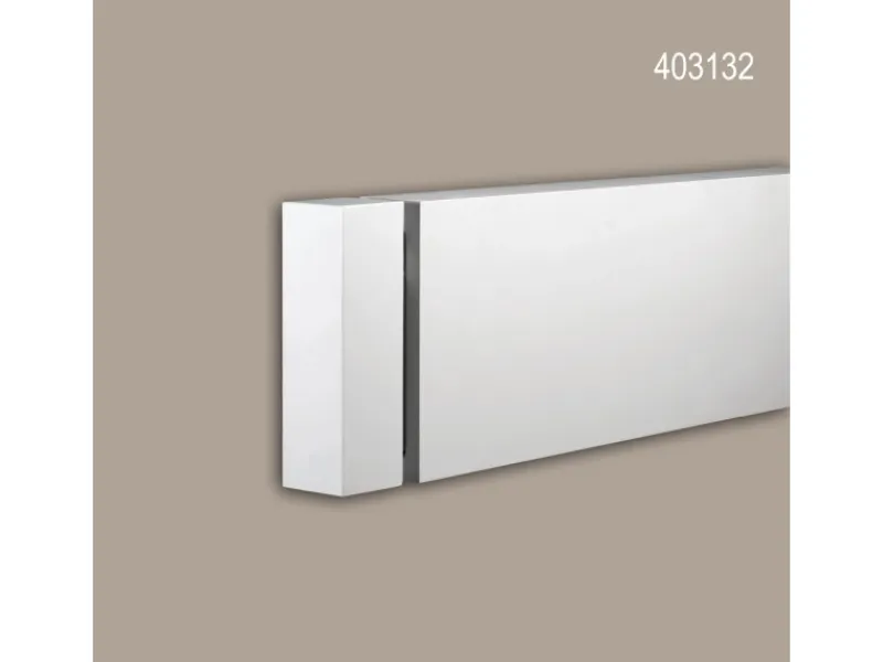 Außen-Fassadenfarben^PROFHOME 403132 Stirnelement Außenstuck Zierelement Fassaden Element 7 cm x 7 cm x 23,5 cm Weiß