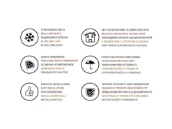 Außen-Fassadenfarben^PROFHOME 403132 Stirnelement Außenstuck Zierelement Fassaden Element 7 cm x 7 cm x 23,5 cm Weiß